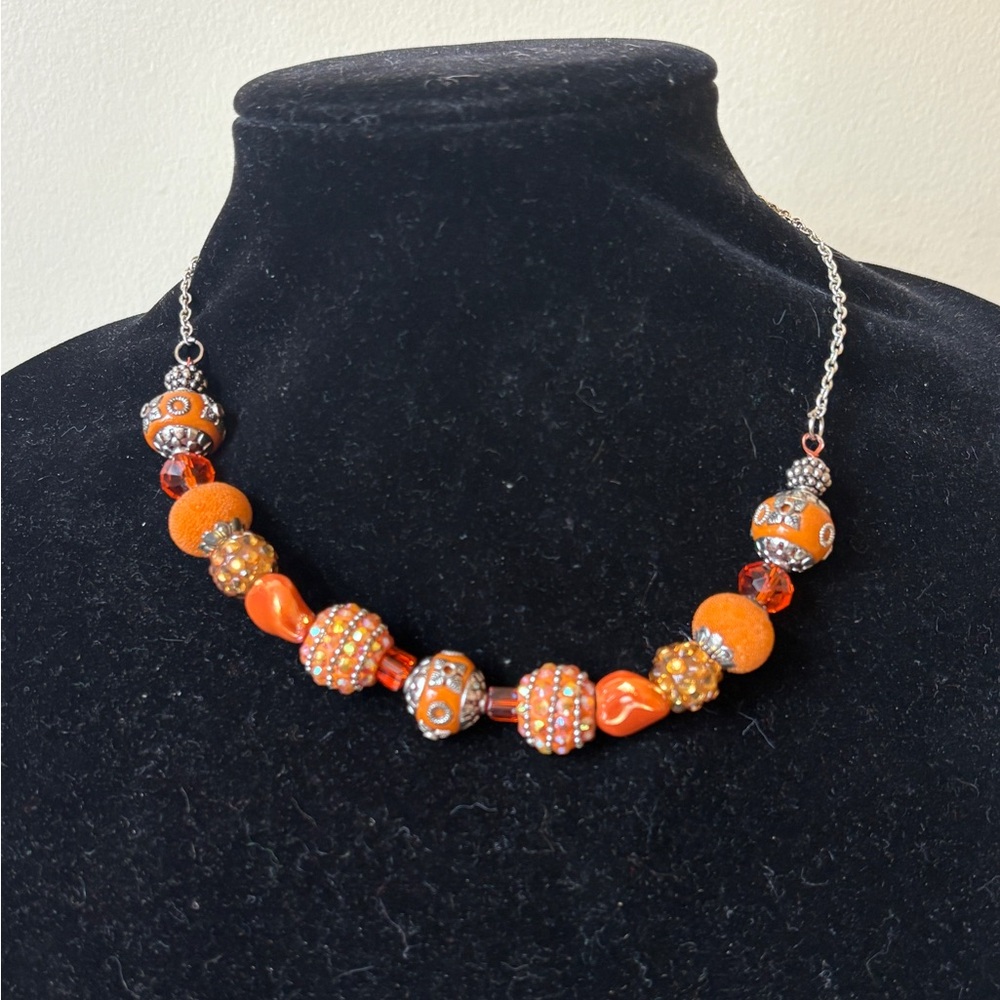 Orange Beaded Necklace